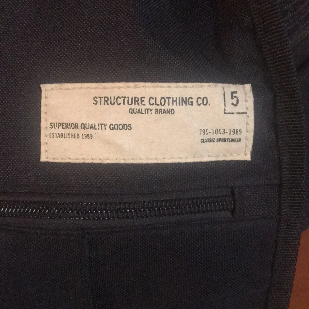 STRUCTURE Clothing Company #5, Black, Classic Crossbody Messenger Bag Used